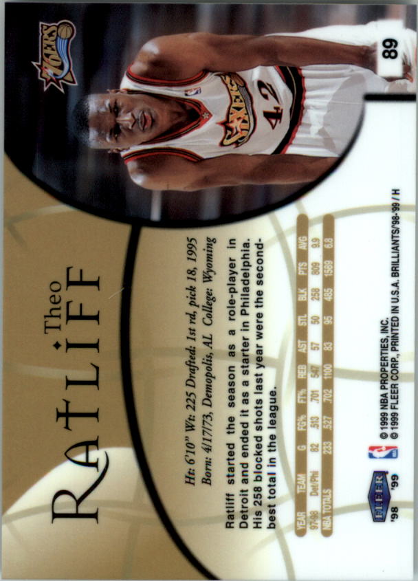 1998/1999 Fleer Brilliants Basketball - Picture 113 of 189
