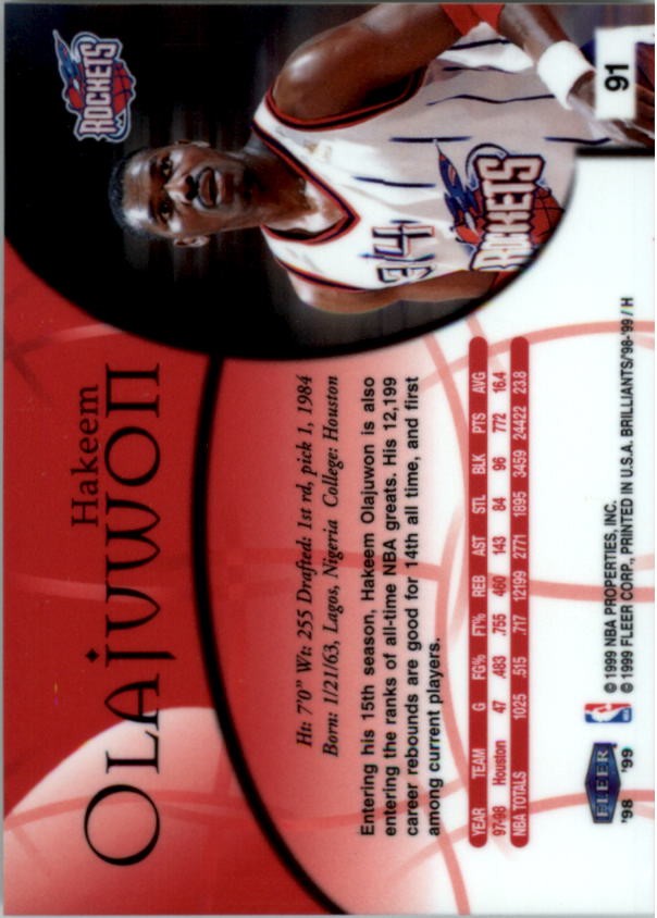 1998/1999 Fleer Brilliants Basketball - Picture 117 of 189