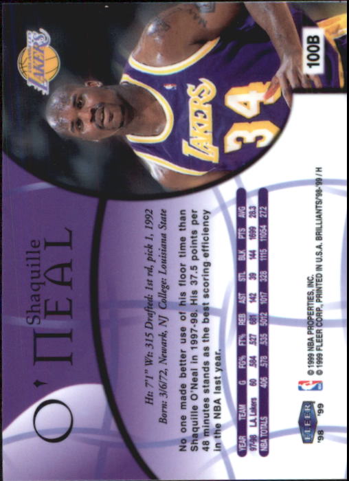 1998/1999 Fleer Brilliants Basketball - Picture 127 of 189