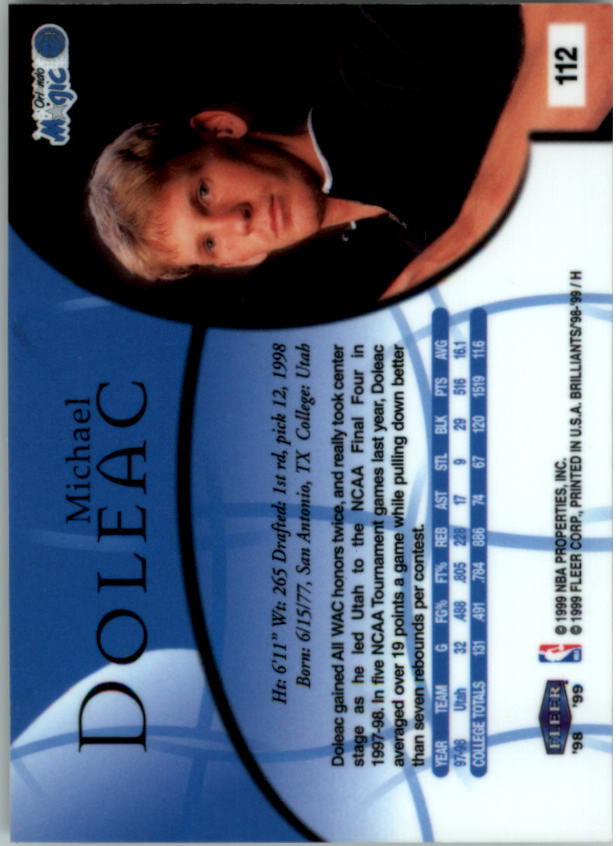1998/1999 Fleer Brilliants Basketball - Picture 137 of 189