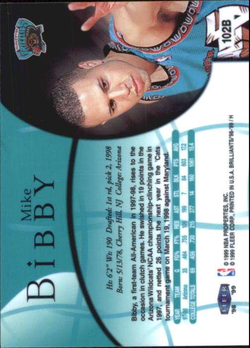 1998/1999 Fleer Brilliants Basketball - Picture 169 of 189