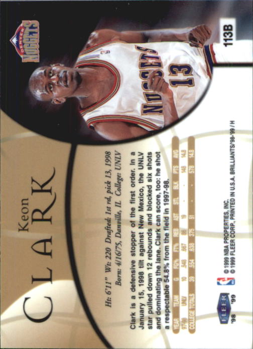 1998/1999 Fleer Brilliants Basketball - Picture 177 of 189
