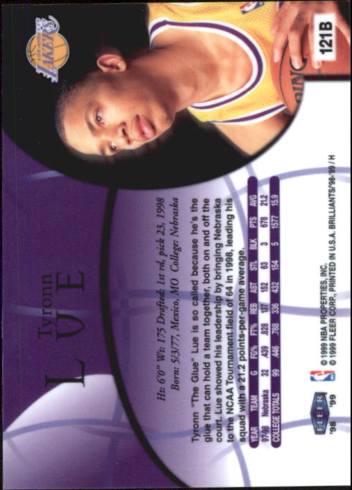 1998/1999 Fleer Brilliants Basketball - Picture 179 of 189