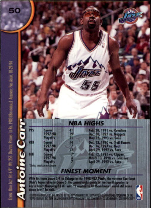 1998-99 Topps Finest Basketball Card #1-250 - Choose Your Card | eBay