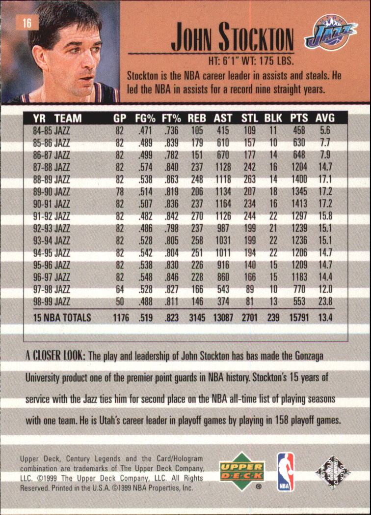 1999 Upper Deck Century Legends Basketball Card Pick - Picture 29 of 156