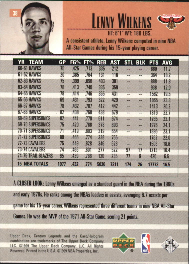 1999 Upper Deck Century Legends Basketball Card Pick - Picture 71 of 156