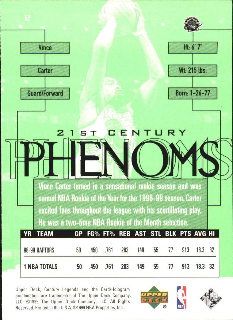 1999 Upper Deck Century Legends Basketball Card Pick - Picture 93 of 156