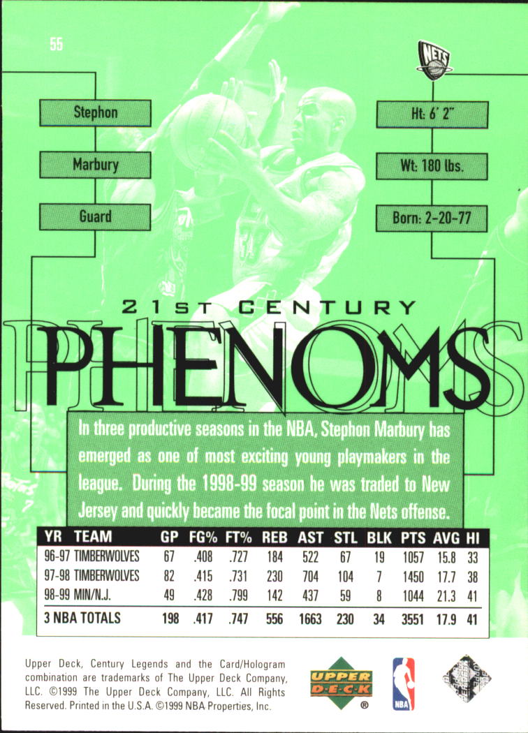 1999 Upper Deck Century Legends Basketball Card Pick - Picture 97 of 156