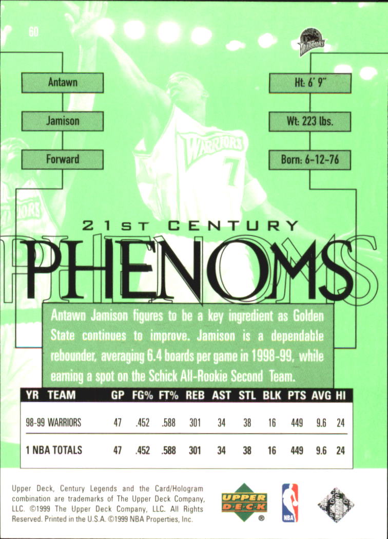 1999 Upper Deck Century Legends Basketball Card Pick - Picture 106 of 156