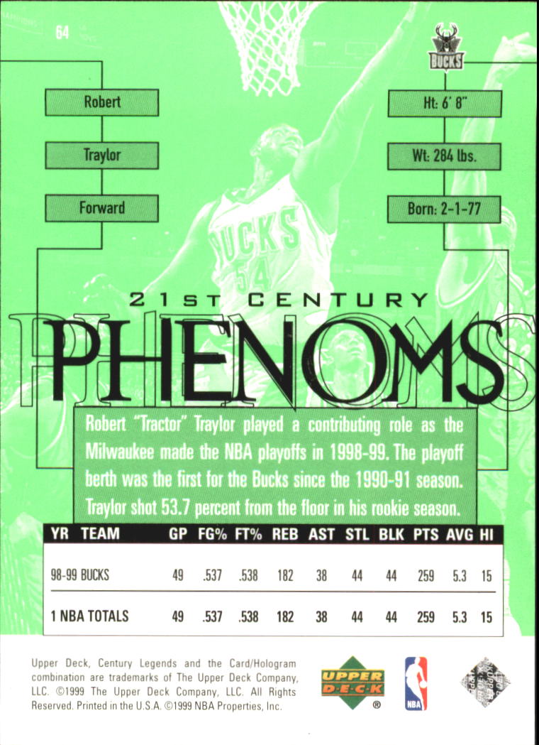 1999 Upper Deck Century Legends Basketball Card Pick - Picture 114 of 156