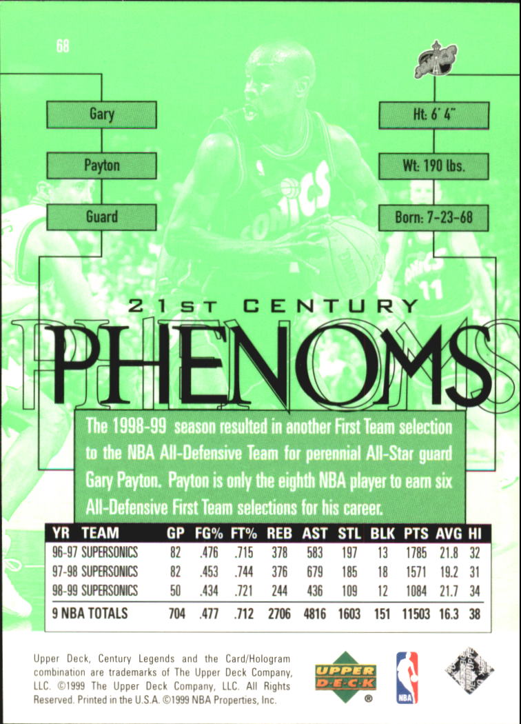1999 Upper Deck Century Legends Basketball Card Pick - Picture 120 of 156