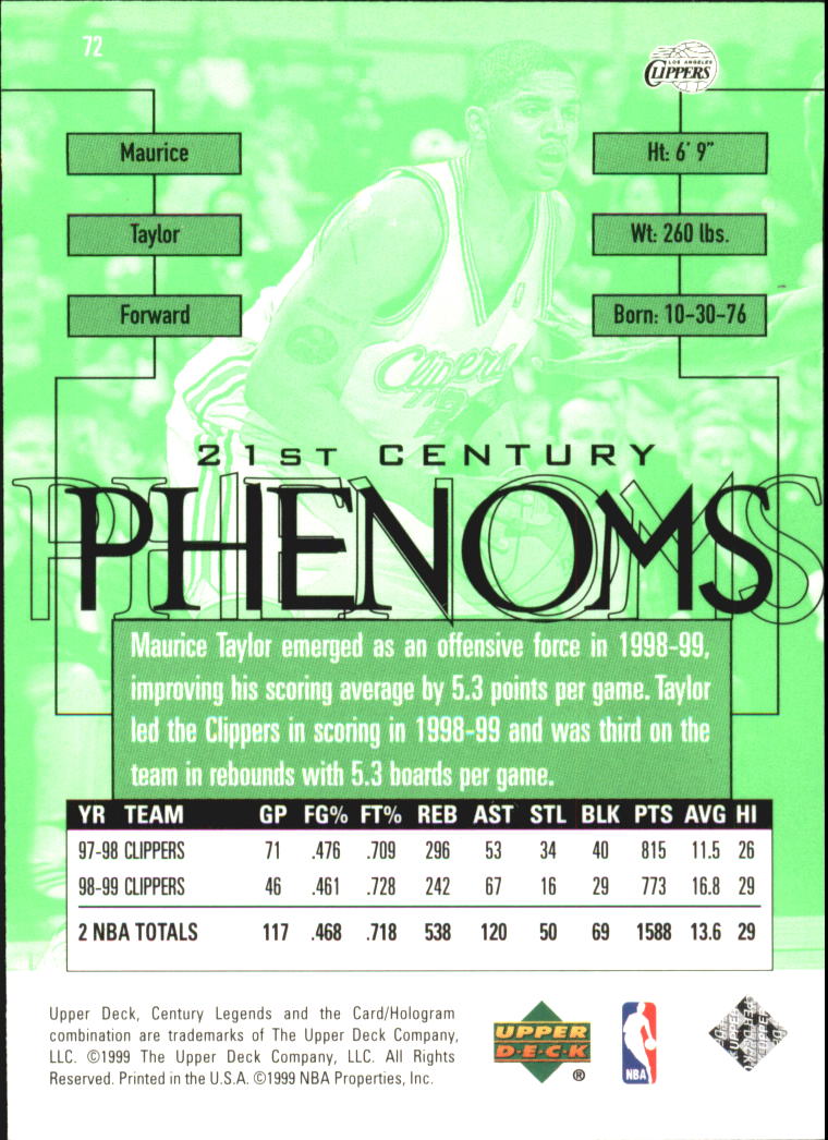 1999 Upper Deck Century Legends Basketball Card Pick - Picture 128 of 156