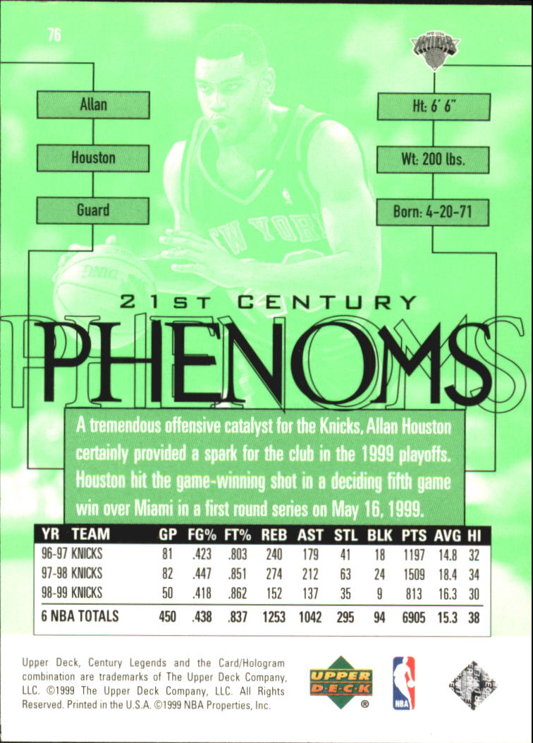 1999 Upper Deck Century Legends Basketball Card Pick - Picture 136 of 156