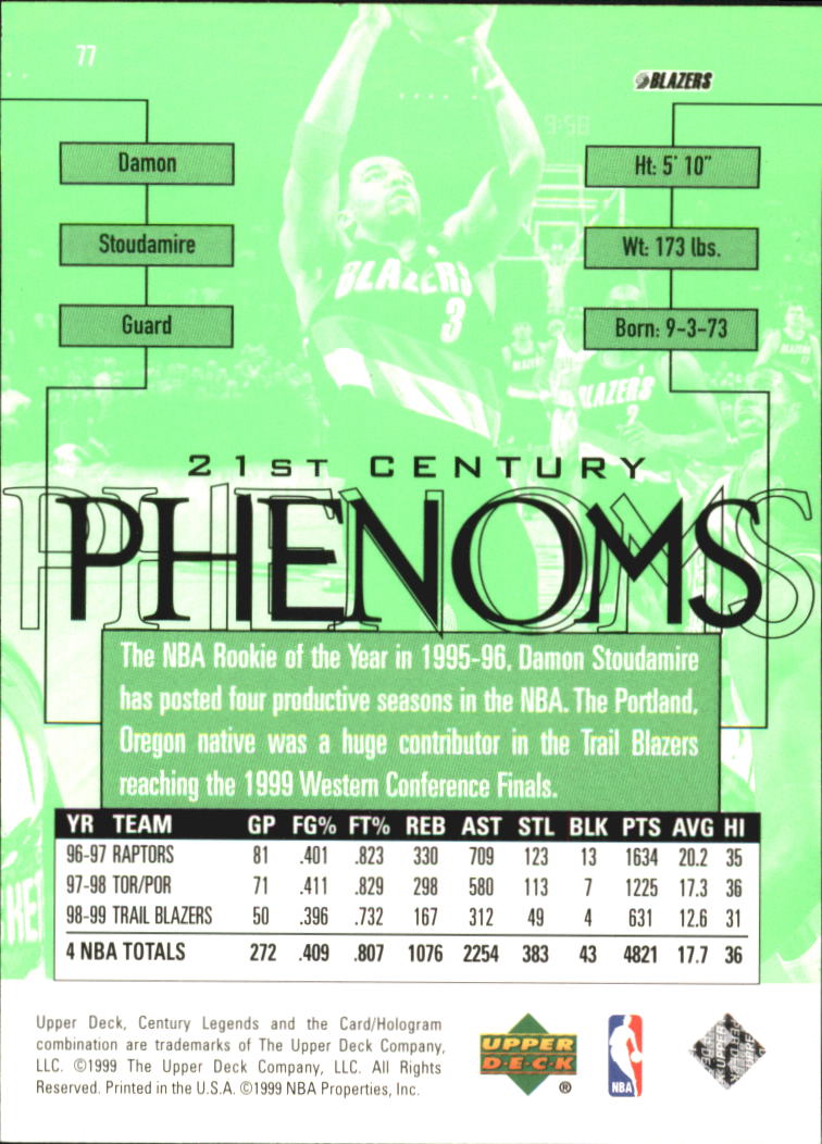 1999 Upper Deck Century Legends Basketball Card Pick - Picture 138 of 156