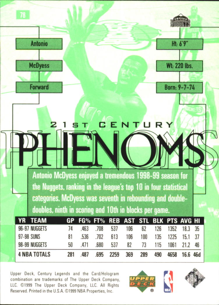 1999 Upper Deck Century Legends Basketball Card Pick - Picture 140 of 156