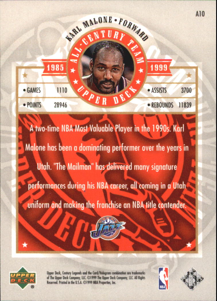 1999 Century Legends (Upper Deck) Basketball - Picture 184 of 212