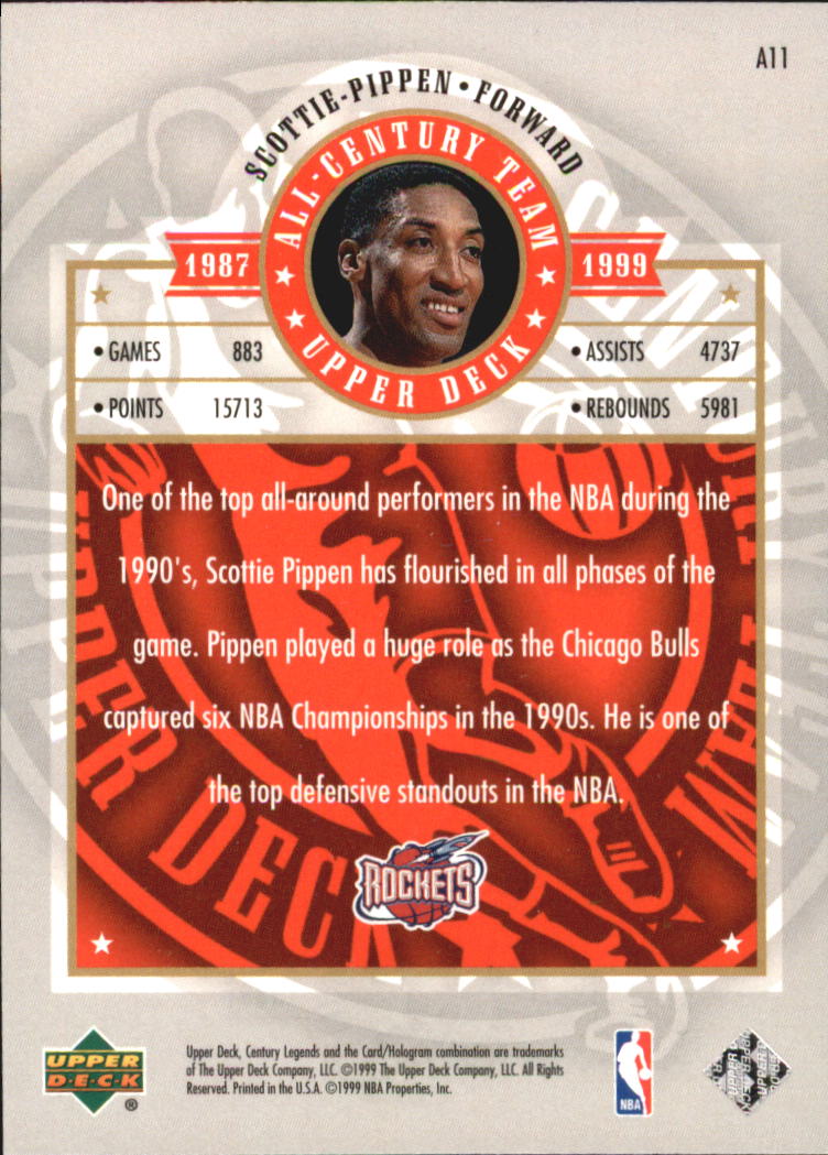 1999 Century Legends (Upper Deck) Basketball - Picture 186 of 212