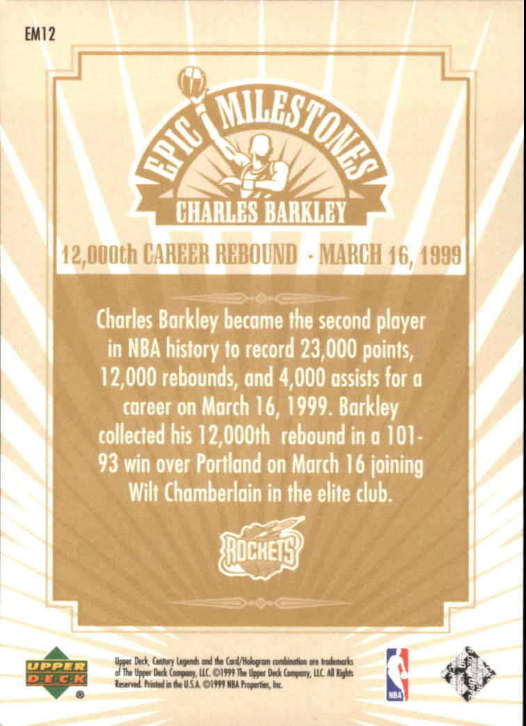 1999 Century Legends (Upper Deck) Basketball - Picture 194 of 212
