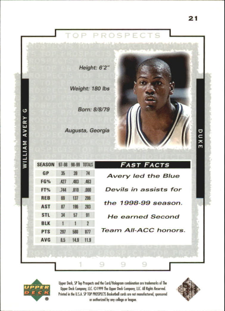 1999 SP Top Prospects (Upper Deck) Basketball - Picture 29 of 71