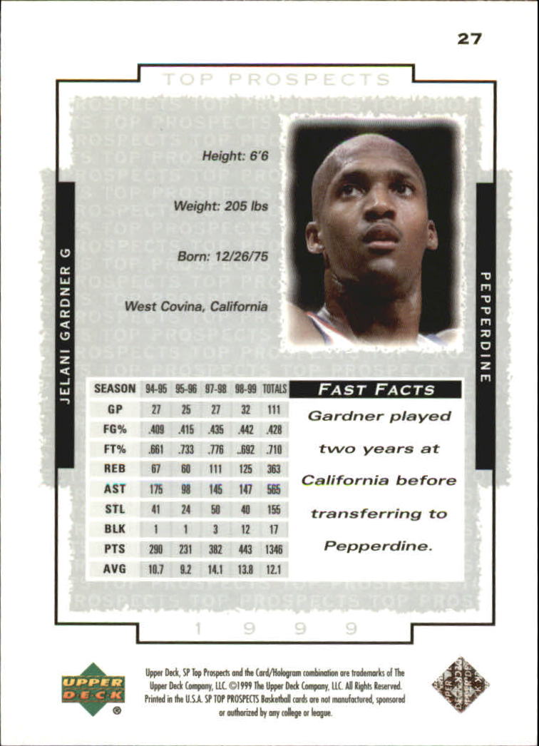 1999 SP Top Prospects (Upper Deck) Basketball - Picture 41 of 71