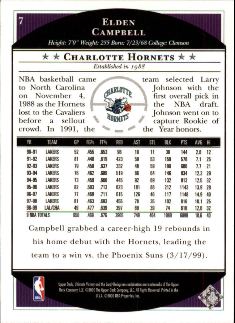 1999/2000 Ultimate Victory (Upper Deck) Basketball - Picture 13 of 169