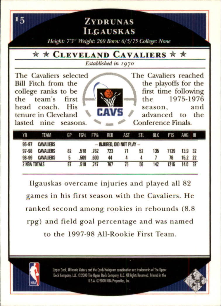 1999/2000 Ultimate Victory (Upper Deck) Basketball - Picture 25 of 169
