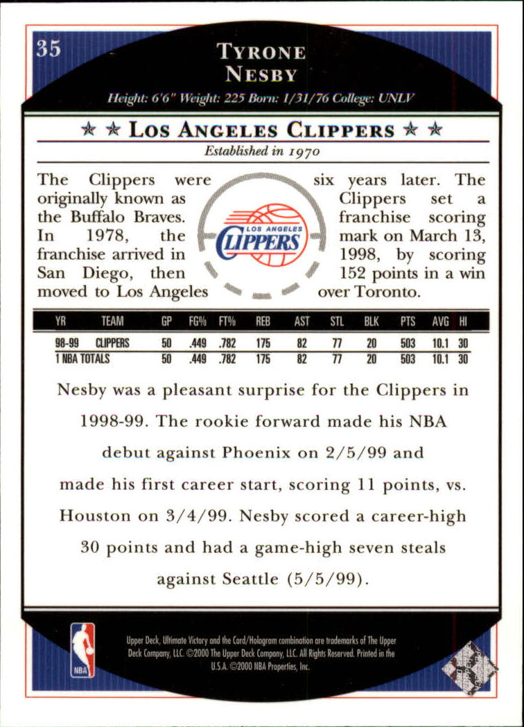 1999/2000 Ultimate Victory (Upper Deck) Basketball - Picture 59 of 169
