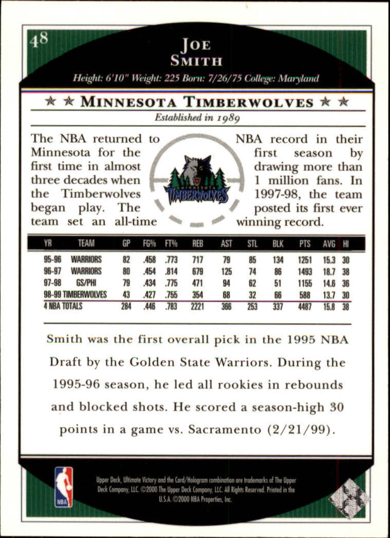 1999/2000 Ultimate Victory (Upper Deck) Basketball - Picture 79 of 169