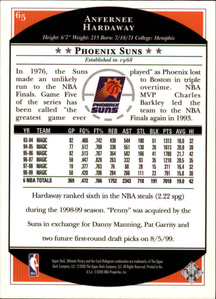 1999/2000 Ultimate Victory (Upper Deck) Basketball - Picture 111 of 169