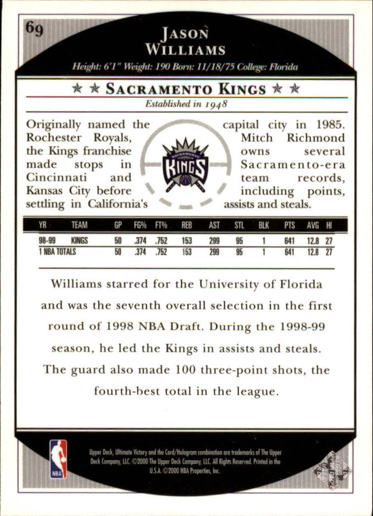 1999/2000 Ultimate Victory (Upper Deck) Basketball - Picture 115 of 169