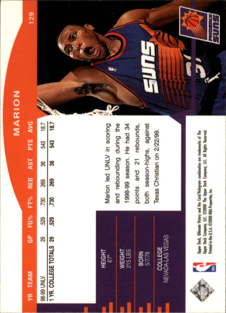 1999/2000 Ultimate Victory (Upper Deck) Basketball - Picture 155 of 169