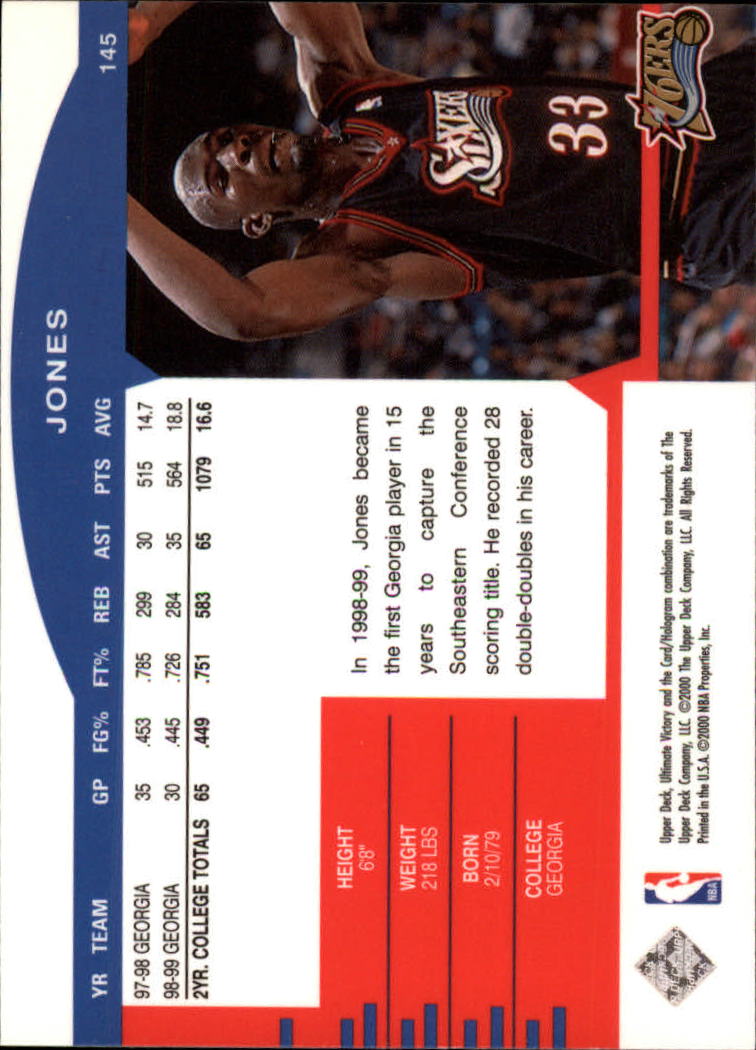 1999/2000 Ultimate Victory (Upper Deck) Basketball - Picture 161 of 169