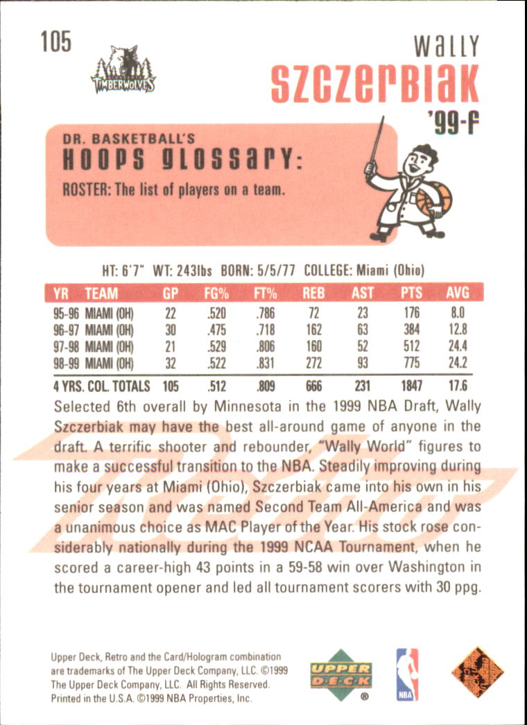 1999/2000 Retro (Upper Deck) Basketball - Picture 184 of 224