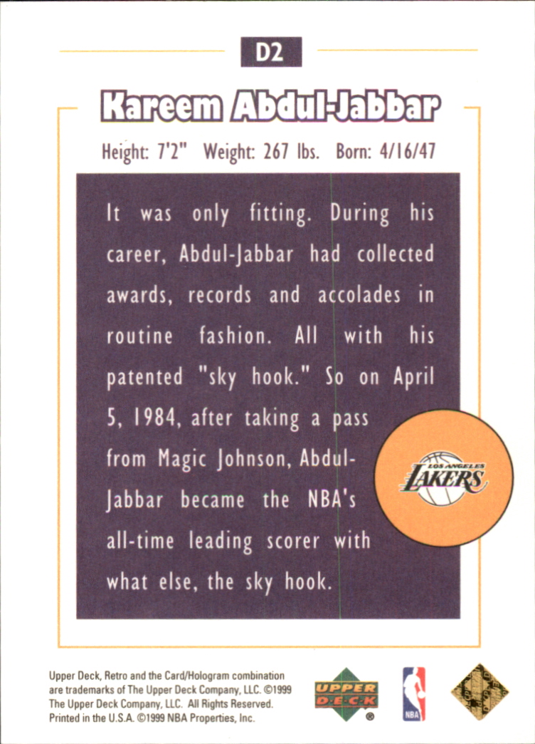 1999/2000 Retro (Upper Deck) Basketball - Picture 196 of 224