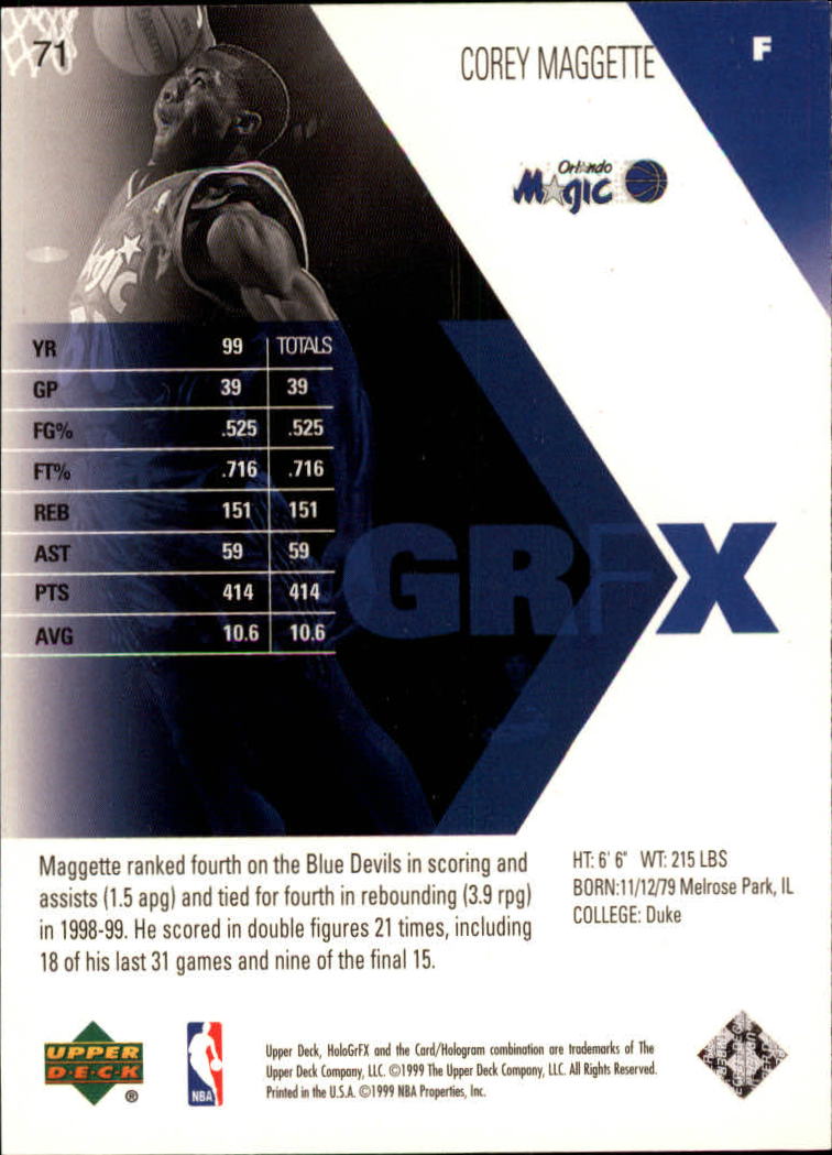 1999/2000 HoloGrFX (Upper Deck) Basketball - Picture 65 of 93