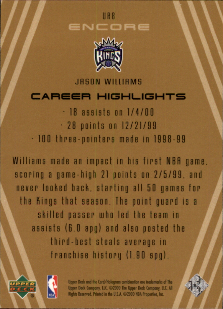 1999/2000 Encore (Upper Deck) Basketball - Picture 203 of 203