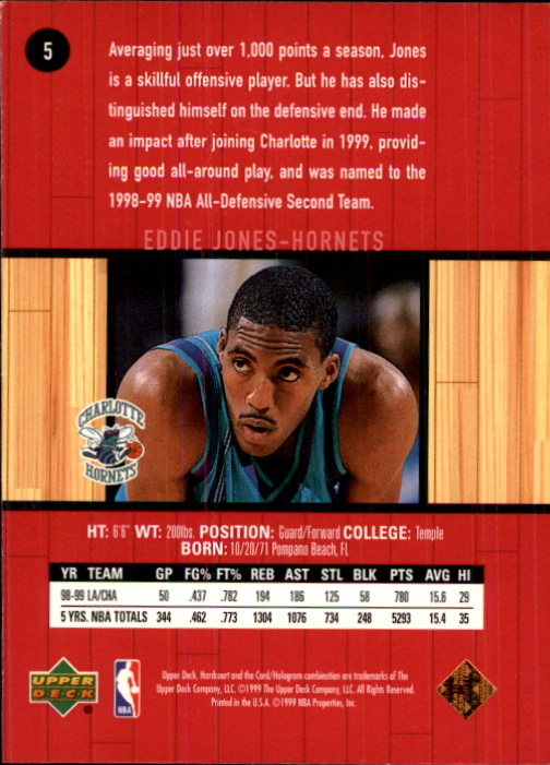 1999/2000 Hardcourt (Upper Deck) Basketball - Picture 5 of 57