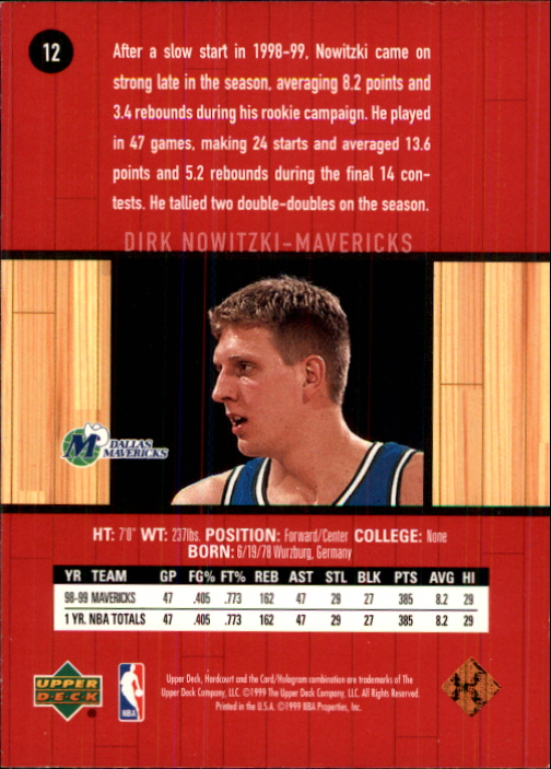 1999/2000 Hardcourt (Upper Deck) Basketball - Picture 9 of 57