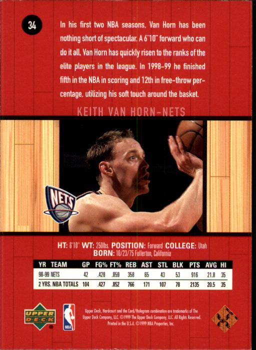 1999/2000 Hardcourt (Upper Deck) Basketball - Picture 19 of 57
