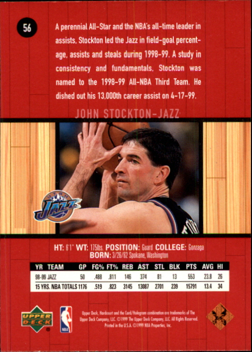 1999/2000 Hardcourt (Upper Deck) Basketball - Picture 33 of 57