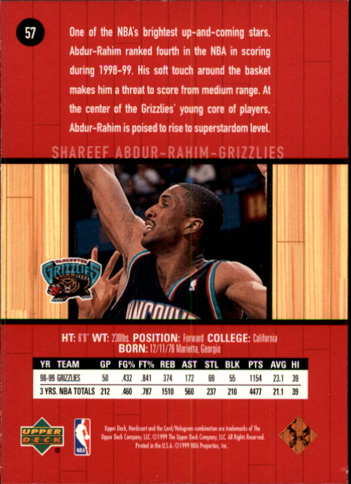 1999/2000 Hardcourt (Upper Deck) Basketball - Picture 35 of 57