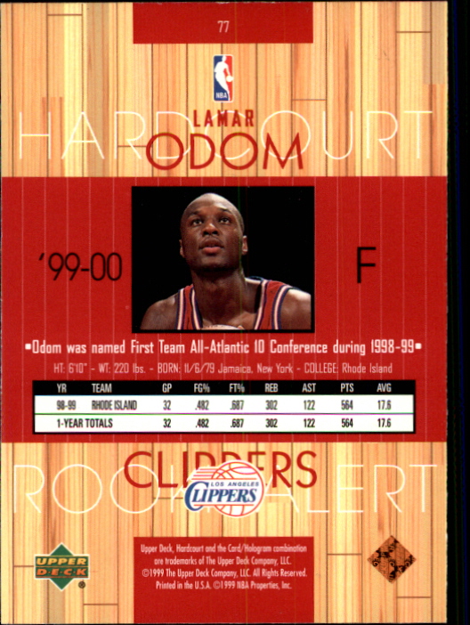 1999/2000 Hardcourt (Upper Deck) Basketball - Picture 47 of 57