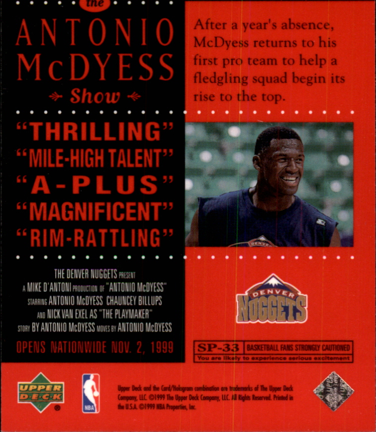 1999/2000 Upper Deck Basketball Part 2 Insert Cards - Picture 61 of 87
