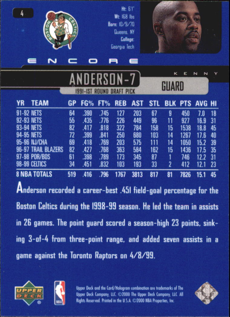 1999/2000 Encore (Upper Deck) Basketball - Picture 7 of 203
