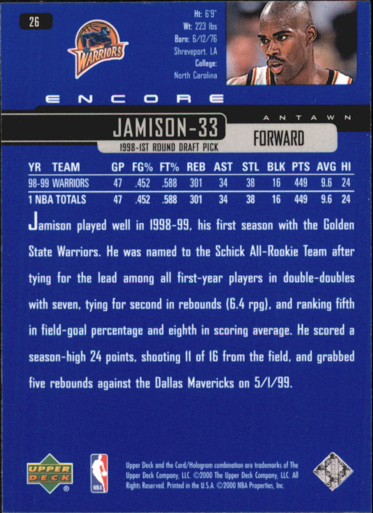 1999/2000 Encore (Upper Deck) Basketball - Picture 49 of 203