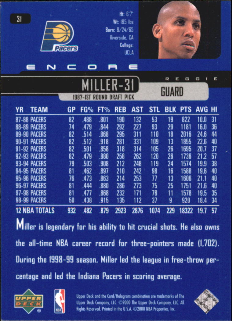 1999/2000 Encore (Upper Deck) Basketball - Picture 59 of 203
