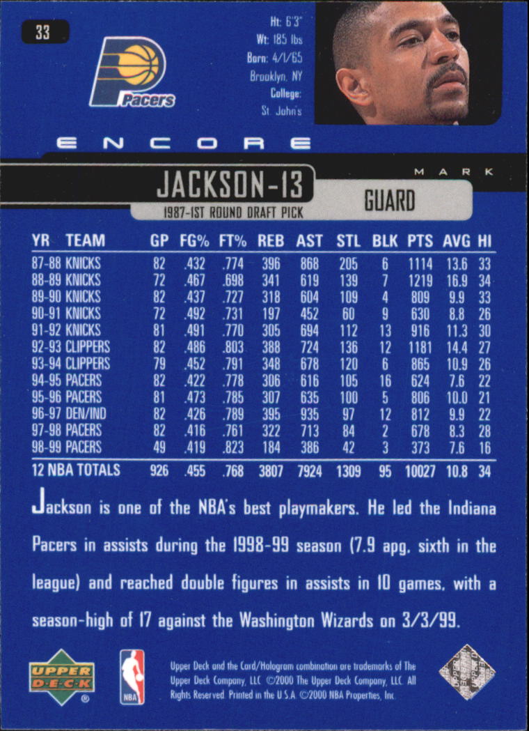 1999/2000 Encore (Upper Deck) Basketball - Picture 63 of 203