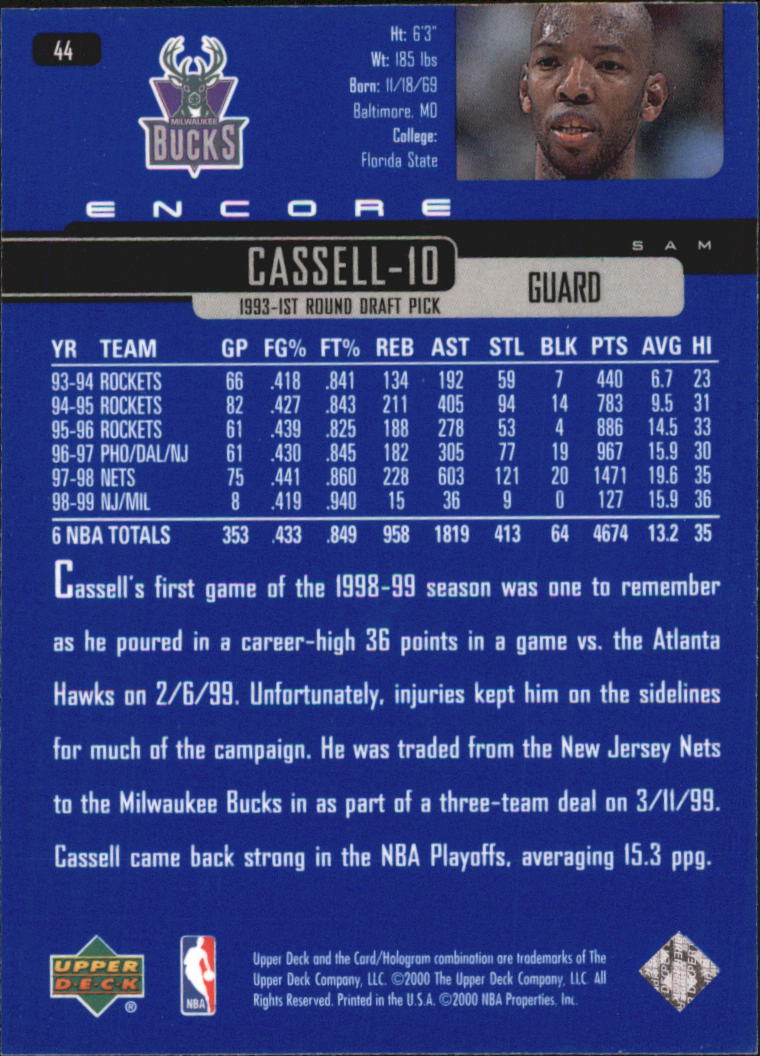 1999/2000 Encore (Upper Deck) Basketball - Picture 85 of 203