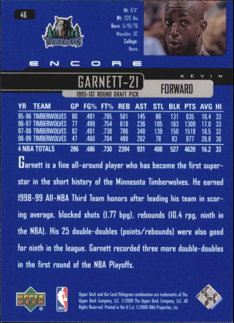 1999/2000 Encore (Upper Deck) Basketball - Picture 89 of 203