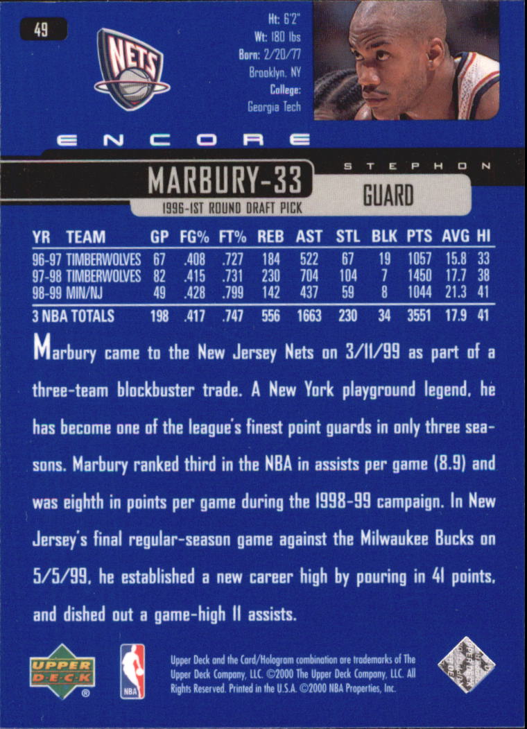 1999/2000 Encore (Upper Deck) Basketball - Picture 95 of 203